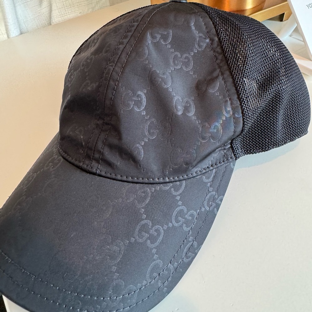 Gucci GG Nylon Baseball Cap Black